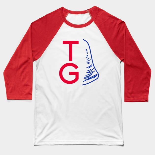 TG Small Logo Baseball T-Shirt by treblesgoing